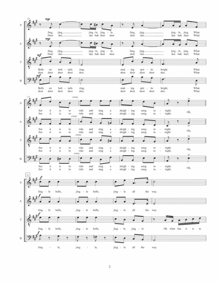 Jingle Bells Satb A Cappella Page 2