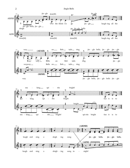 Jingle Bells Ssaa A Cappella Page 2