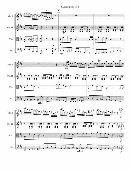 Jingle Bells String Quartet Advanced Page 2