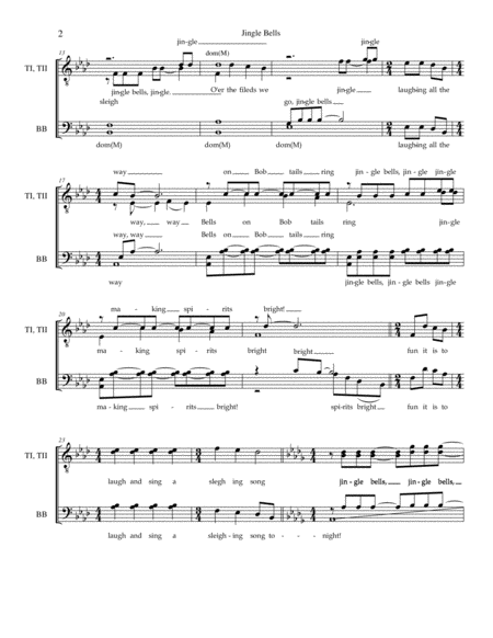 Jingle Bells Ttbb A Cappella Page 2