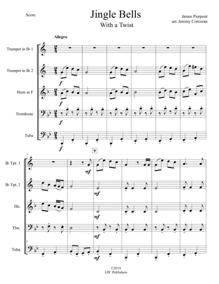 Jingle Bells With A Twist For Brass Quintet Page 2