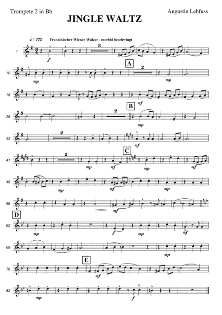 Jingle Waltz Jingle Bells For Brass Quintet As A Relaxed French Waltz Page 2