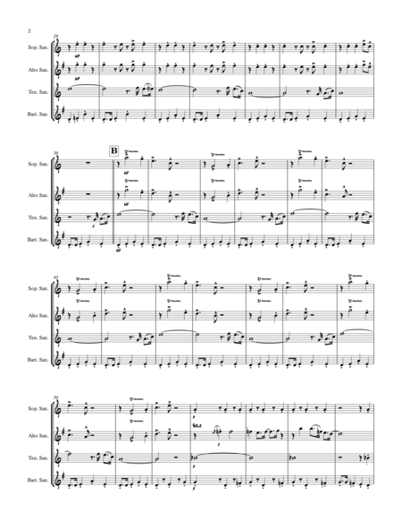 Jitterbug Jump Saxophone Quartet Page 2