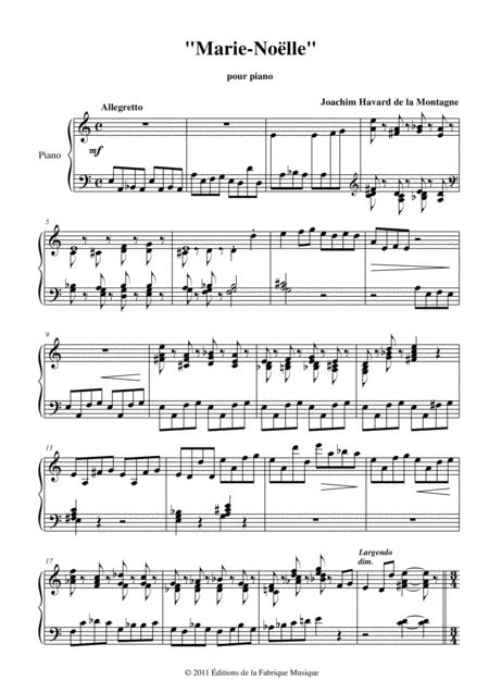 Joachim Havard De La Montagne Marie Nolle For Piano Page 2
