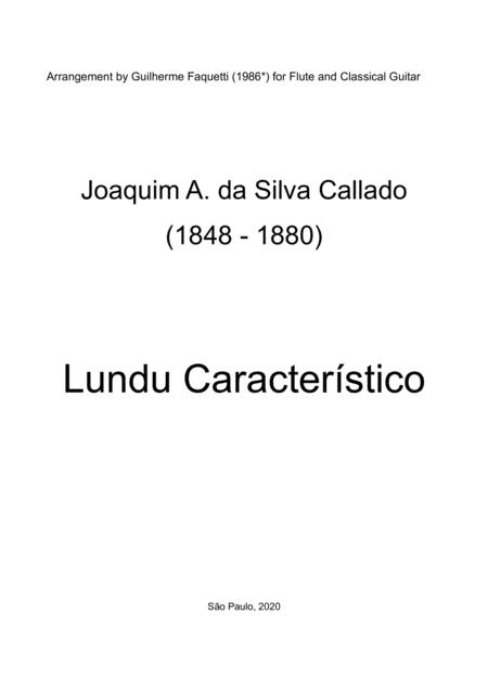 Joaquim Callado Lundu Caracterstico Arrangement For Flute And Classical Guitar Page 2