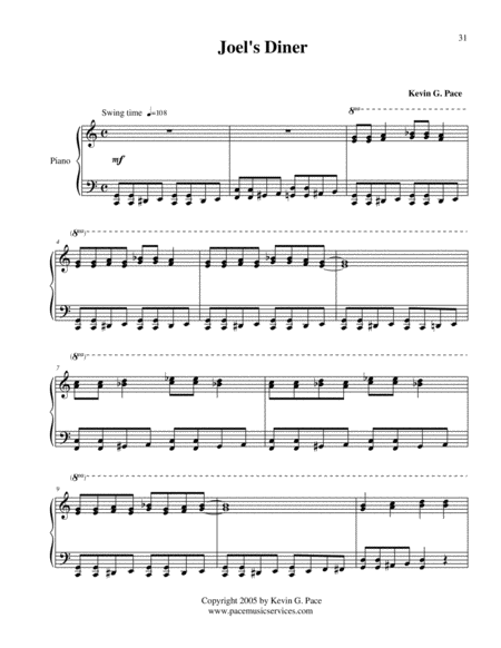 Joels Diner Boogie Original Piano Solo Page 2