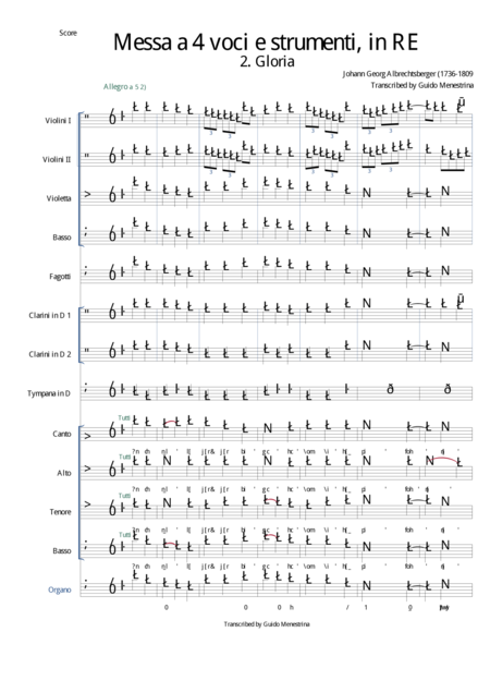 Johann Georg Albrechtsberger Messa A 4 Voci E Strumenti 2 Gloria Page 2