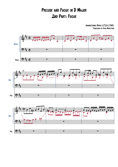 Johann Ludwig Krebs Prelude And Fugue In D Major Fugue Page 2