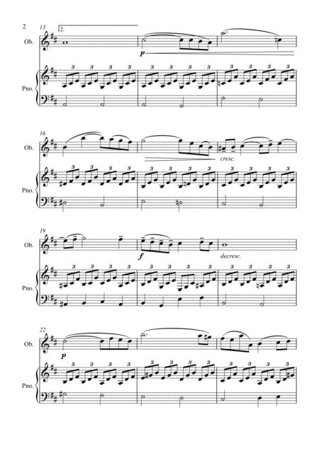 Johann Sebastian Bach Air In G Piano And Oboe Solo Page 2