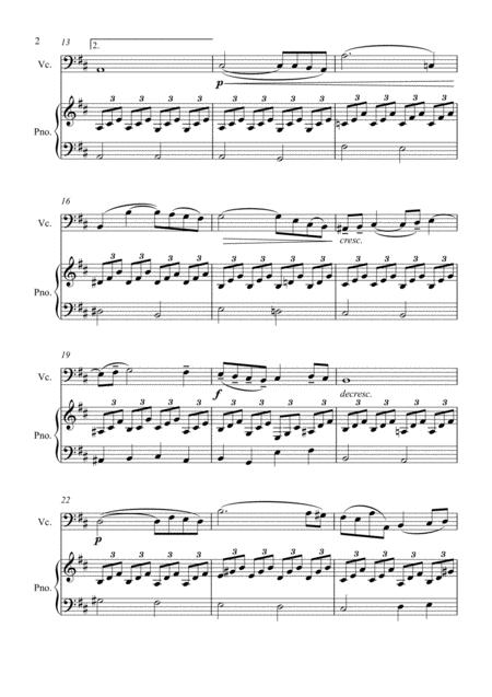 Johann Sebastian Bach Air In G Piano And Violoncello Solo Page 2