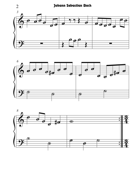 Johann Sebastian Bach For Begginer Pianist Page 2