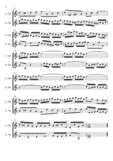 Johann Sebastian Bach Invention No 1 Guitar Duet Page 2