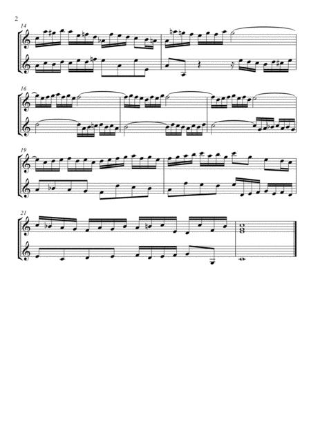 Johann Sebastian Bach Invention No 1 Violin Duet Page 2