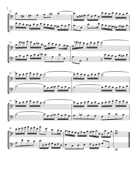 Johann Sebastian Bach Invention No 1 Violoncello Duet Page 2