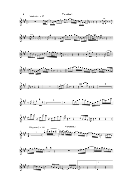 Johann Sebastian Bach Wehage Goldberg Variations Bwv 988 Arranged For Satb Saxophone Quartet Soprano Saxophone Part Page 2