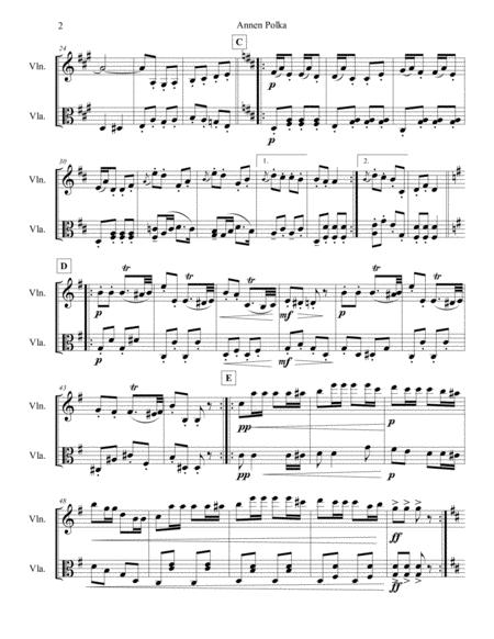 Johann Strauss Ii Annen Polka Op 117 For String Duo Page 2