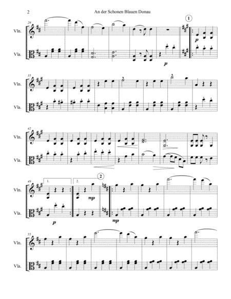 Johann Strauss Ii The Blue Danube Waltz For String Duo Page 2