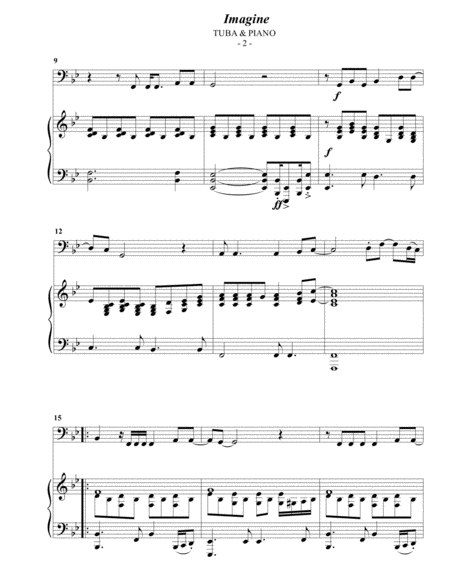 John Lennon Imagine For Tuba Piano Page 2