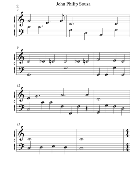 John Philip Sousa For Begginer Pianist Page 2