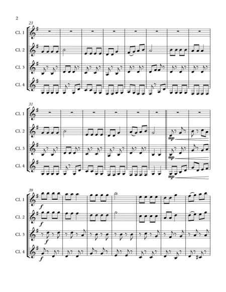 Jolly Old St Nicholas 4 Clarinets Page 2