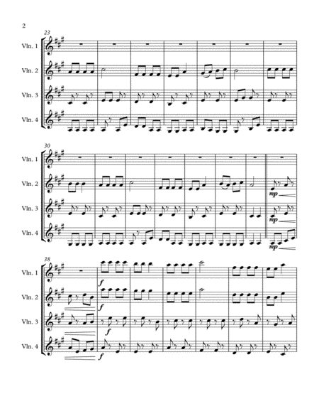 Jolly Old St Nicholas 4 Violins Page 2