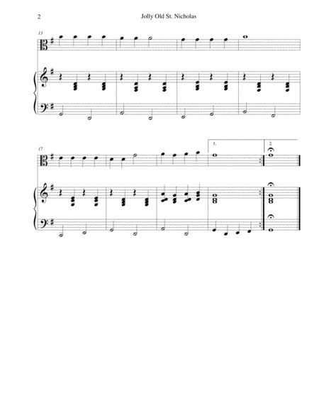 Jolly Old St Nicholas For Beginning Viola With Optional Piano Accompaniment Page 2