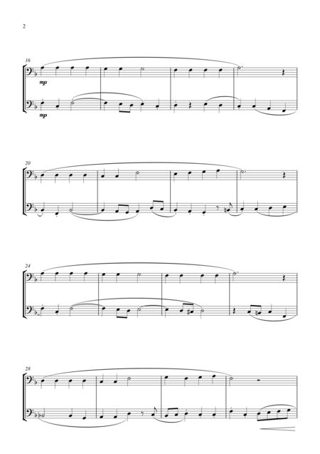 Jolly Old St Nicholas For Euphonium Duet Bass Clef 3 Or 4 Valved Suitable For Grades 1 5 Page 2