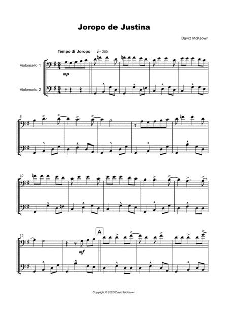 Joropo De Justina For Cello Duet Page 2