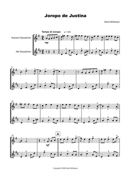 Joropo De Justina For Soprano And Alto Saxophone Duet Page 2