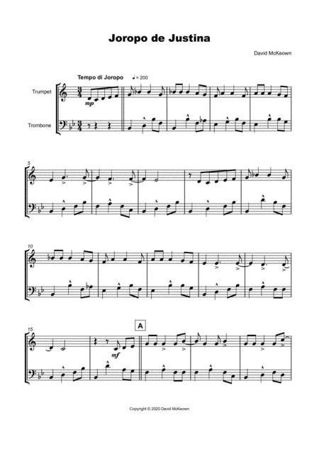 Joropo De Justina For Trumpet And Trombone Duet Page 2