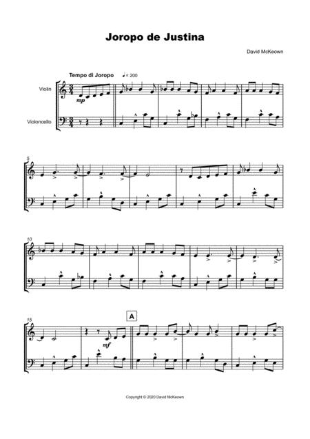 Joropo De Justina For Violin And Cello Duet Page 2