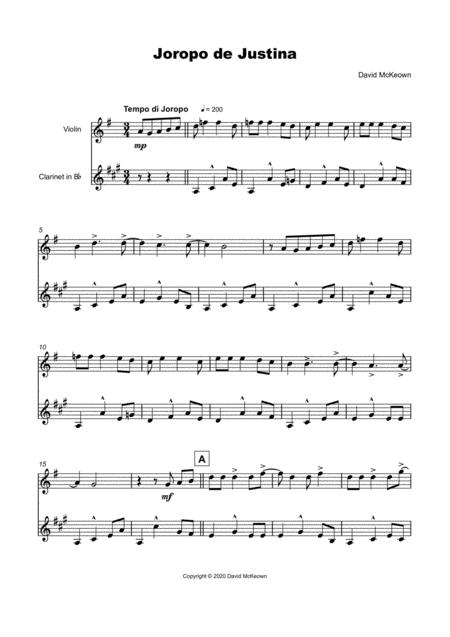 Joropo De Justina For Violin And Clarinet Duet Page 2