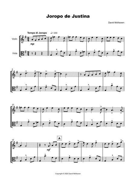 Joropo De Justina For Violin And Viola Duet Page 2