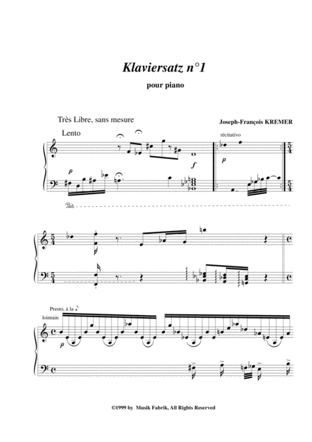 Joseph Franois Kremer Klaviersatz No 1 Page 2
