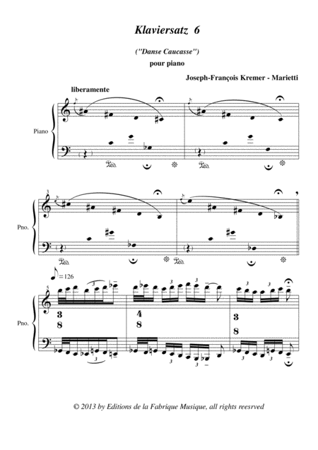 Joseph Franois Kremer Klaviersatz No 6 Page 2