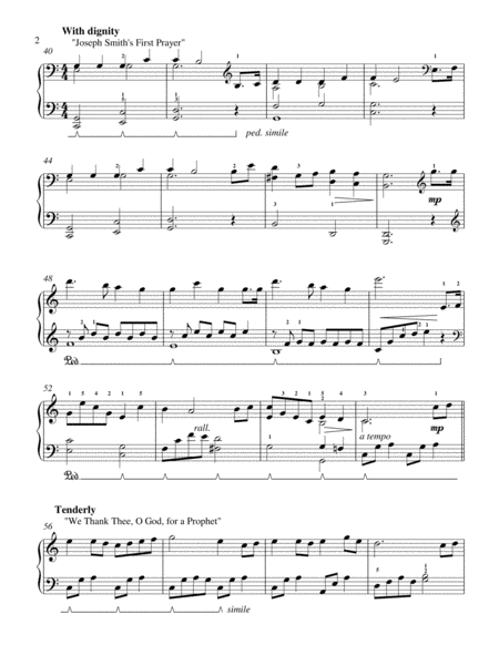 Joseph Smith The Prophet Hymn Medley For Early Intermediate Piano Solo Page 2