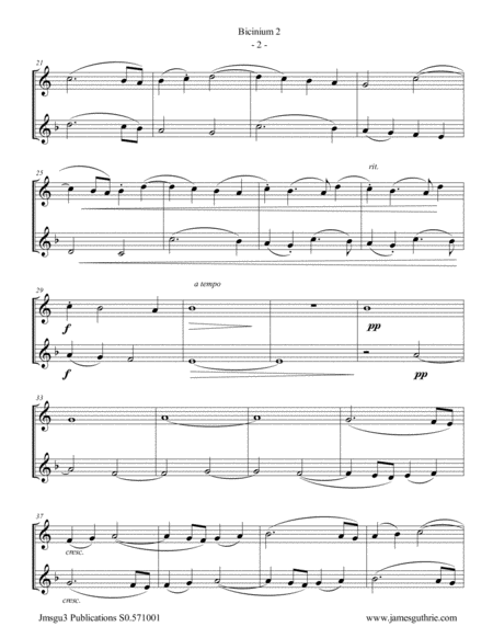 Josquin Bicinium 2 For Flute Alto Flute Page 2