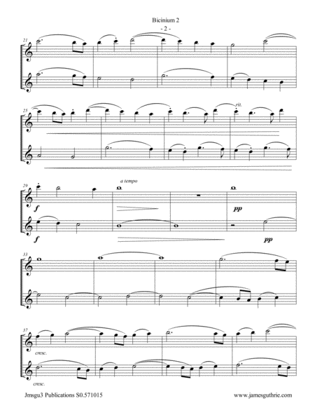 Josquin Bicinium 2 For Flute Oboe Page 2