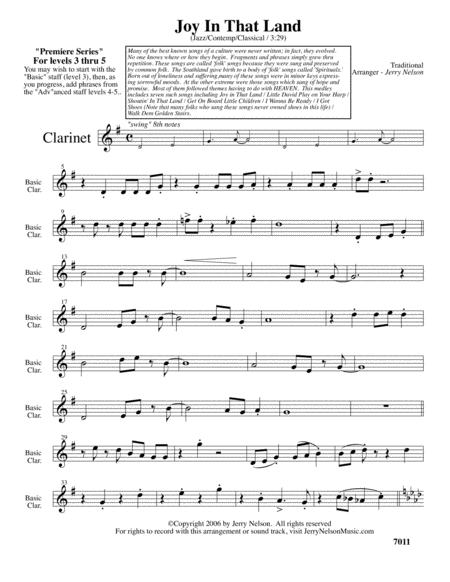 Joy In That Land Arrangements Level 3 5 For Clarinet Written Acc Hymns Page 2