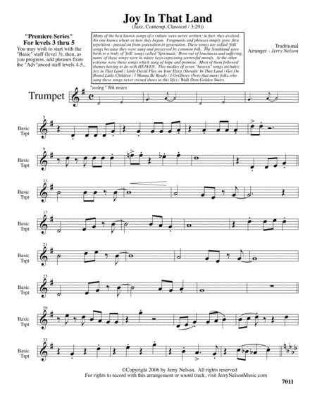 Joy In That Land Arrangements Level 3 5 For Trumpet Written Acc Hymns Page 2