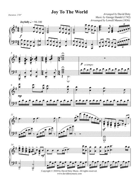 Joy To The World Arranged For Solo Piano Intermediate Level Page 2