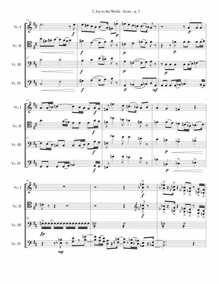 Joy To The World Cello Quartet Advanced Page 2