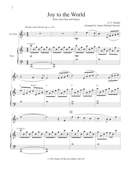 Joy To The World Christmas Alto Flute Page 2