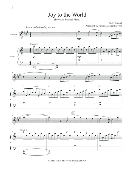 Joy To The World Christmas Alto Sax Page 2