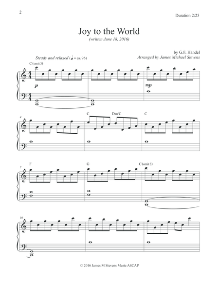 Joy To The World Christmas Piano Page 2