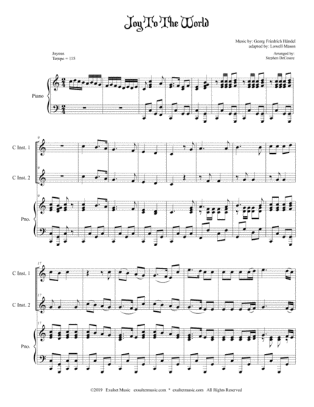 Joy To The World Duet For C Instruments Page 2