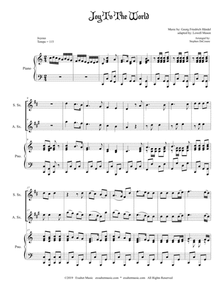 Joy To The World Duet For Soprano And Alto Saxophone Page 2