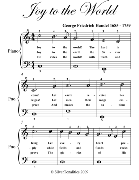 Joy To The World Easiest Piano Sheet Music Page 2