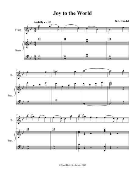 Joy To The World Flute Piano Page 2