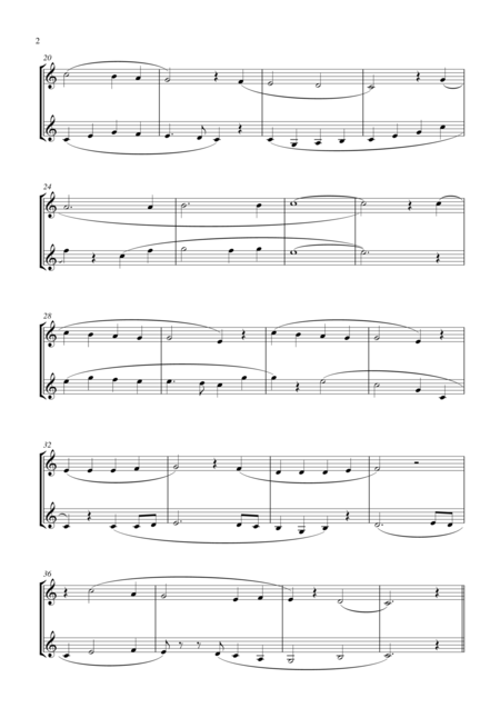 Joy To The World For Eb Clarinet Duet Suitable For Grades 1 5 Page 2